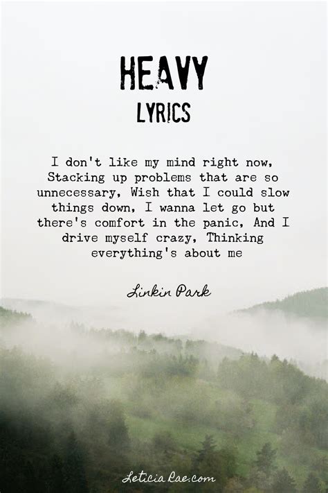 heavy lyrics linkin park